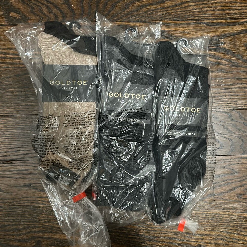 3 bundles of new men’s socks. Size 6-12.5